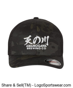 Amanogawa Brewing Co Trucker Hat (Camo) Design Zoom
